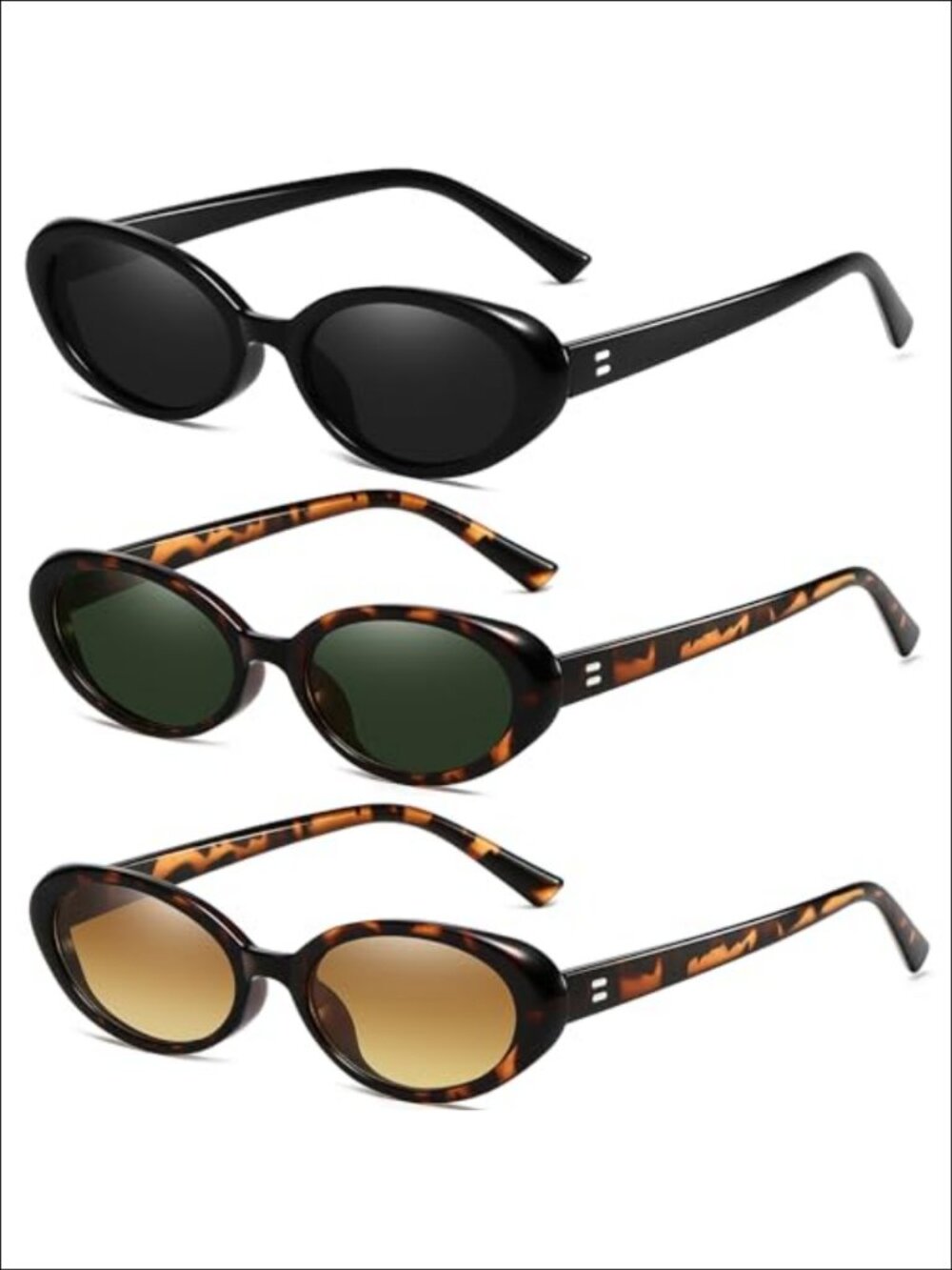 Retro Oval Sunglasses UV400 Protection Unisex Adult Fashion Shades